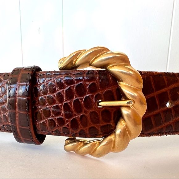 Vintage Alligator Print Belt - Picture 2 of 9